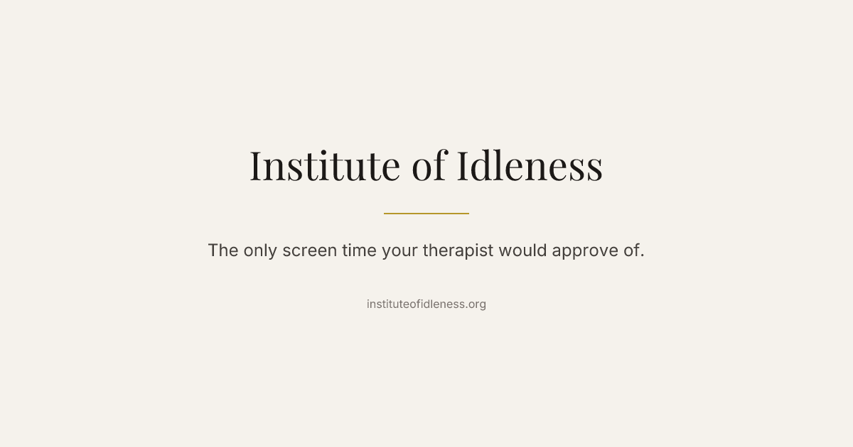 instituteofidleness.org image